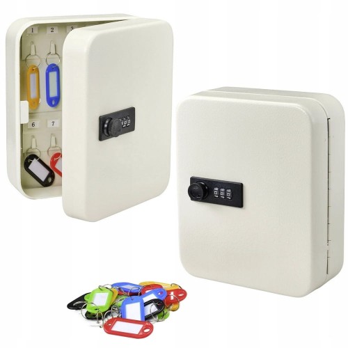 Sejf na klucze 20 haków kolorowe BRELOKI 3 cyfrowy ZAMEK szyfrowy Sygonix