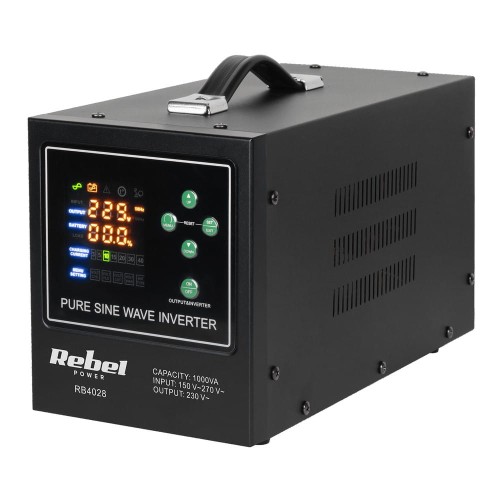 Zasilacz AWARYJNY UPS SINUS przetwornica ŁADOWANIE 12V 230V 1000VA 700W