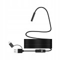 Kamera inspekcyjna endoskop na długim przewodzie 2m IP67 USB latarka LED