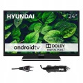 Telewizor smart Android tv WiFi BT 24 cale HD HYUNDAI aplikacje 230V 12V