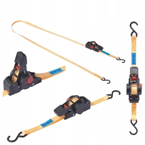 Pas mocujący TRANSPORTOWY napinający ZWIJANY 100daN 2 metry norma EN12195-2