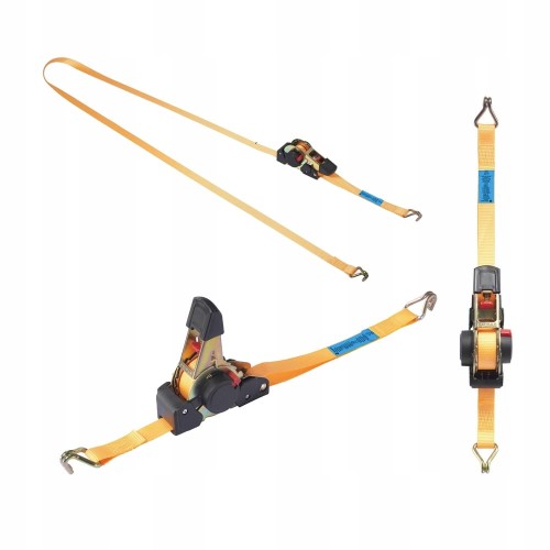 Pas mocujący TRANSPORTOWY napinający ZWIJANY 320kg 3.5metra norma EN12195-2