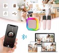 Głośnik przenośny funkcja karaoke dwa mikrofony Bluetooth światła RGB HiFi