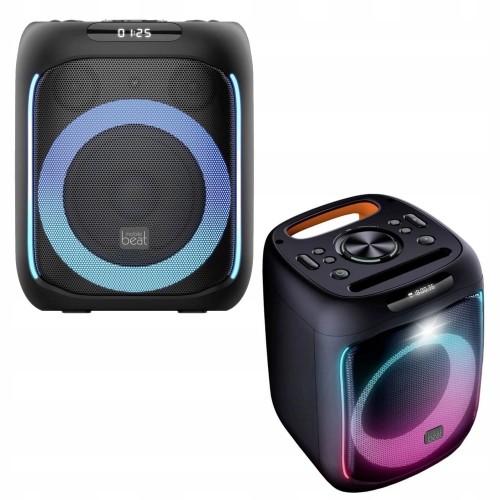 Głośnik Bluetooth AKUMULATOROWY 300 W uchwyt 8 efektów świetlnych Mega Bass