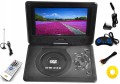 Odtwarzacz DVD PRZENOŚNY samochodowy 9 cali TV gry PILOT pad AKUMULATOR 12V