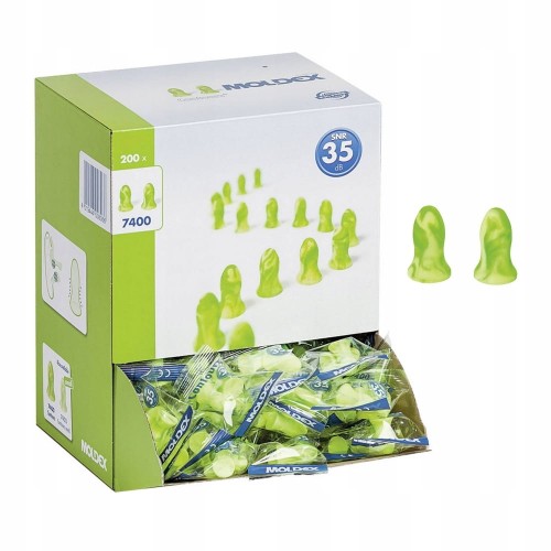 Zatyczki do uszu BHP jednorazowe SNR 35 dB 200par HIPOALERGICZNE komfortowe