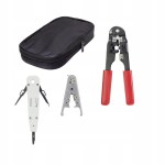 Zestaw narzędzi sieciowych ZACISKARKA do złączy LSA szczypce RJ45 Renkforce