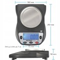 Waga PRECYZYJNA pomiar do 600g TARA podświetlany WYŚWIETLACZ 2xbateria AAA